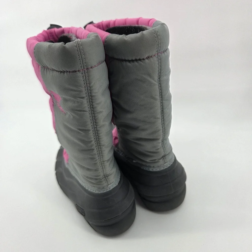 Sorel Snow Commander‎ Boots Size 3 Pink Grey Waterproof Winter Snow Ski